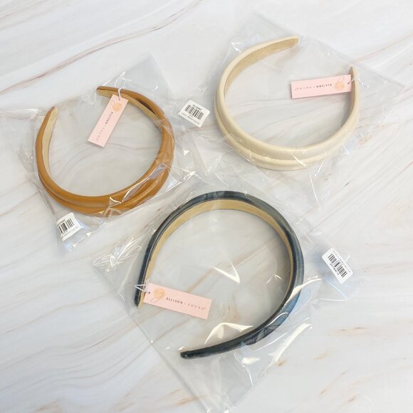 NWT - Ellison + Young - Chic Twisted Knot Faux Leather PU Headband - Picture 6 of 7